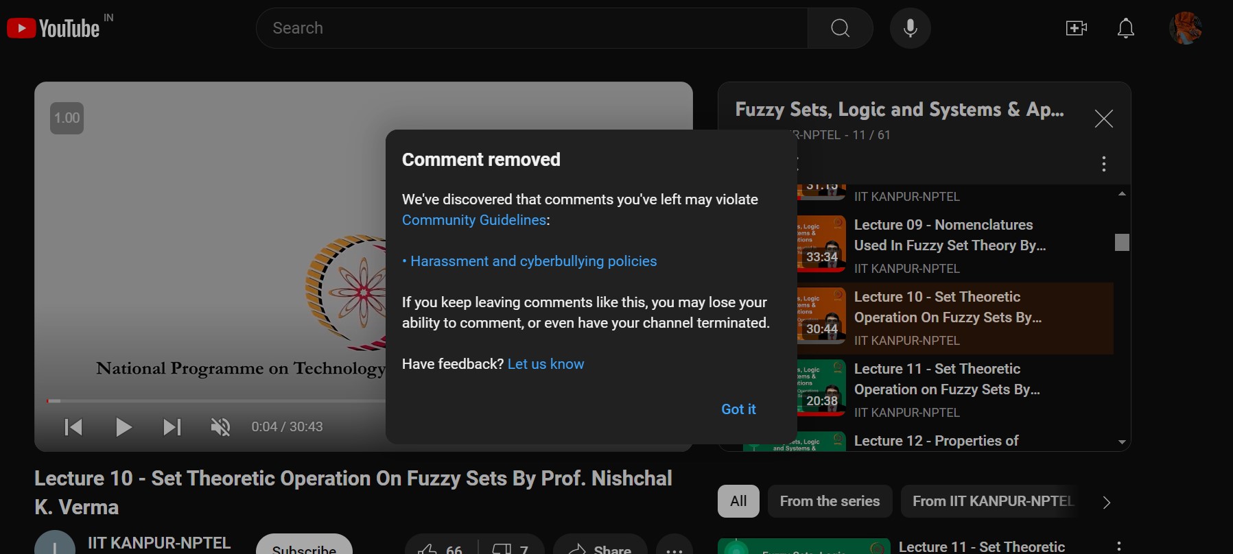 fuzzy sets, IIT K warning